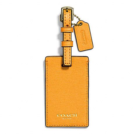 coach leather luggage tags.